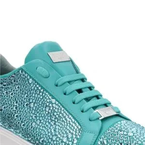PHILIPP PLEIN sneakers blue bling Suede Hi-Top Sneakers Strass Studs | Philipp Plein main image 3